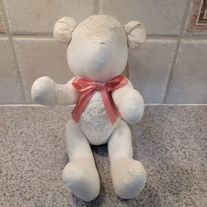 Handcrafted lace bear